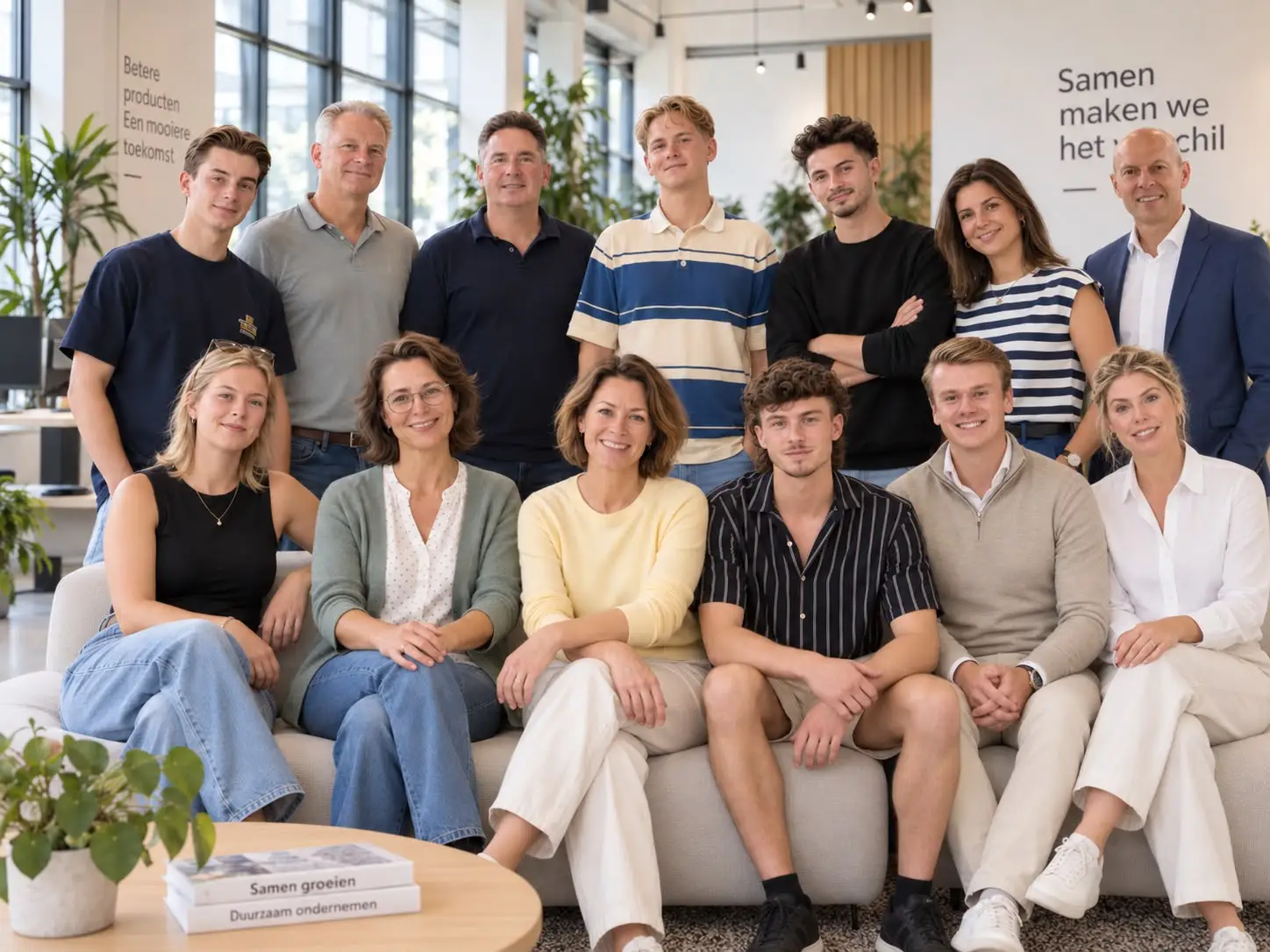 Het team van Taxvrij samen op kantoor